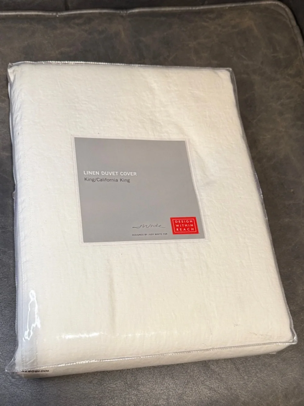 Design Within Reach White Linen Duvet Cover